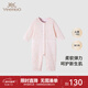 英氏（YEEHOO）【商場(chǎng)同款】童裝連體衣可愛(ài)女寶提花嬰幼兒衣服春夏新款Z 粉花影集【襟哈】 73cm
