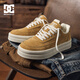 DCSHOESDGE 2026春夏季新款厚底男鞋百搭通勤板鞋耐磨休閑鞋子男款 焦糖棕 【標準運動(dòng)鞋尺碼】 41