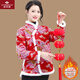 俞兆林（YUZHAOLIN）新款冬裝媽媽裝碎花小棉衣網(wǎng)紅短款外套女加厚大花棉襖女裝中國風(fēng) Flv835 紅鳳尾外套 XL  建議90-105斤