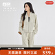 對白時(shí)尚通勤運動(dòng)衛衣兩件套女2025秋裝新款外套直筒長(cháng)褲休閑套裝 淺咖色 XL