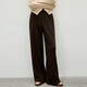 秋水伊人寬松高腰褲子2025年冬季新款氣質(zhì)通勤簡(jiǎn)約直筒版型休閑褲