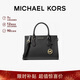 MICHAEL KORS新年禮物送女友輕奢MK女包SHEILA單肩手提包 中號 黑色/金色