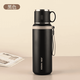 316不銹鋼保溫杯鋼蓋簡(jiǎn)約茶杯保溫杯杯子女士高顏值便攜水杯男款 黑色-800ml