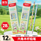 晨光（M&G）文具2B鉛筆12支 假日小狗六角鉛筆帶橡皮頭 學(xué)生開(kāi)學(xué)涂卡書(shū)寫(xiě)美術(shù)素描繪圖專(zhuān)用木質(zhì)鉛筆 AWP308K8