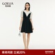 歌莉婭假兩件連衣裙女夏2025新款大方得體穿搭法式裙子1E4R4H3F0 00B黑色 M