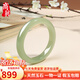 商朝天然和田玉手鐲 天然玉石玉鐲子手鐲子 帶證書(shū) 送女友送媽媽禮物 淺青玉 內徑50-55