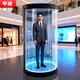 中迪ai全息倉虛擬迎賓數字人裸眼3d立體懸浮成像智能主持人講解員問(wèn)答互動(dòng)交互顯示器透明屏展示柜 定制款定金