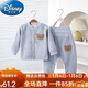 迪士尼（Disney）男童套裝24帥氣秋冬嬰兒保暖男女寶寶內衣加絨加厚開(kāi)衫睡衣按扣式 雙面絨按扣式套裝--毛毛熊藍色 90 90碼建議1-2歲【 -90cm】