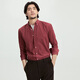 第五季復古休閑男裝燈芯絨襯衫春季男長(cháng)袖修身純棉水洗男士襯衣外搭上裝 紅色SFL4M176 42 [參考體重：150-160斤]