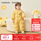 巴拉巴拉（BALABALA）balaOne嬰兒羽絨服連體衣2025新款冬裝哈衣爬服可愛(ài)萌趣 黃色長(cháng)頸鹿00433-白鴨絨 90 充絨量94g