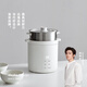 olayks立時(shí) 出口日韓迷你電飯煲1-2人 小電飯鍋小型 1.2L多功能家用小2人煲湯煮粥米飯鍋內膽不粘可保溫 【陶瓷釉?xún)饶憽刻瞻咨?1.2L -帶不銹鋼蒸籠