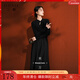 三彩【黑云翻墨】2025冬季新款小黑裙收腰連衣裙長(cháng)裙盤(pán)扣C 經(jīng)典黑 L 165/88A