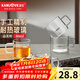 金灶（KAMJOVE）手工吹制純玻璃茶杯水杯品茗杯新款帶把玻璃杯耐高溫小茶杯花茶杯 K-102T 80ml 4只