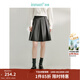 茵曼（INMAN）2025春秋女裝新款半身裙女士學(xué)院風(fēng)百褶短裙女秋高腰顯瘦 深灰色 M