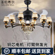 圣倫希爾（SELLEN HILL）輕奢水晶隱形風(fēng)扇燈客廳智能語(yǔ)音現代簡(jiǎn)約北歐意式側發(fā)光電吊扇燈 6頭42寸變光變頻遙控