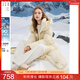 三彩三彩2024冬季新款長(cháng)款羽絨服防水連帽立領(lǐng)白鵝絨外套保暖戶(hù)外女