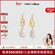 Amber Lollipop巴洛克珍珠耳墜女士方糖耳釘耳環(huán)飾新年情人節生日禮物送女友老婆 白色
