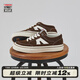 VISION STREET WEAR官方  STICK復古咖啡色低幫翻毛皮帆布鞋男女街頭運動(dòng)板鞋 咖啡色 40