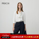 PRICH簡(jiǎn)約氣質(zhì)飄帶領(lǐng)七分袖白襯衫2025秋季新款寬松通勤雪紡衫女 39象牙白色 M (165)