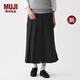 MUJI 女式 雙層編織 裙褲 褲子女款26年春季女裝 新品 BE1SMC6S 黑色 XL (165/74A)