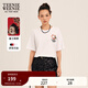 Teenie Weenie小熊短袖T恤女2025年春夏新款刺繡學(xué)院風(fēng)短袖打底衫上衣 象牙白 M 165
