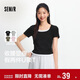 森馬（Semir）短袖t恤女短款假兩件百搭上衣25夏裝顯瘦U領(lǐng)套頭衫109325100015