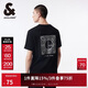 杰克·瓊斯（JACK&JONES） 杰克瓊斯夏季款彈力清爽膠印腰果花膠印圓領(lǐng)立體logo短袖T恤男款