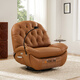 西牧頭層牛皮懶人沙發(fā)蛋殼椅可搖單人電動(dòng)客廳躺椅頭等沙發(fā)艙真皮沙發(fā) 古銅色 《頭層牛皮》 手動(dòng)坐躺+搖轉+手機支架