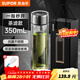蘇泊爾（SUPOR）一鍵開(kāi)蓋玻璃杯雙層防燙茶水分離男士泡茶車(chē)載水杯便攜商務(wù)禮盒裝 【禮盒裝】茶濾款350ml