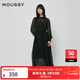 moussy 女裝新品新中式藝術(shù)印花茶歇裙連衣裙女028HAA30-1921 020黑色 S 00001/S