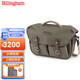白金漢（Billingham）Hadley Pro 2020單反微單相機包單肩防水帶內膽斜跨電腦包6升適用佳能哈蘇索尼富士男女通勤攝影包 灰綠色尼龍/巧克力皮505148-54