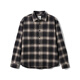 SIMWOOD簡(jiǎn)木丹寧【全新闊版】270g羊毛混紡磨毛格子襯衫S13250879 復古米黑格 L (建議140-155斤)