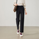 逸陽(yáng)（ESE-Y）九分小直筒褲女26年春新款顯瘦彈力煙管西裝褲小個(gè)子  黑色 29