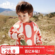 Kocotreekk樹(shù)兒童罩衣圍兜防水防臟嬰兒吃飯護衣寶寶反穿衣 米娜紅 L 