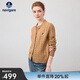 Navigare意大利小帆船女士毛衣秋冬季新款純綿羊毛長(cháng)袖開(kāi)衫通勤針織外套 古巴砂 M