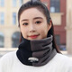 圍脖秋冬雙層奧利絨加厚保暖脖套戶(hù)外時(shí)尚男女款柔軟圍巾拼色jl 加厚拼色保暖圍脖（藍黑）【買(mǎi)一送一】