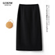 GCRZW輕奢黑色西裝半身裙女春秋季2026新款直筒裙中長(cháng)款包臀裙a字裙子 西裝面料-黑色-長(cháng)款 70CM L /28 建議105-115斤