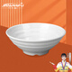 今萬(wàn)福 商用密胺面碗大湯碗8英寸加厚麻辣燙拉面米粉碗5個(gè)裝白色JWF389