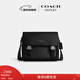 蔻馳（COACH）【新年禮物】奧萊男士男包經(jīng)典標志老花 RACER信使包斜挎單肩包 QB/炭黑色/黑色