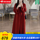 YRTD紅色雙面羊絨大衣女冬季2025年新款寬松高級感氣質(zhì)中長(cháng)款毛呢外套 紅色（禮盒包裝+JD送貨上門(mén)） S （建議105-120斤）