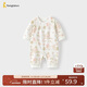 童泰（TONGTAI）嬰兒連體衣春秋季純棉寶寶衣服新生兒哈衣爬服家居睡衣紫色73cm