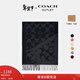 蔻馳（COACH）【新年禮物】奧萊男女同款經(jīng)典標志大尺寸圍巾戶(hù)外保暖禮物 黑色