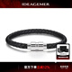 IDEAGEMER手鏈男時(shí)尚飾品首飾潮流高級感小眾簡(jiǎn)約編織繩皮繩手環(huán)生日禮物 編織繩手鏈 