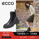 愛(ài)步（ECCO）【Natacha聯(lián)名】英倫風(fēng)短筒厚底增高馬丁靴女 革新214853 黑色38