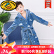 G.duck兒童睡袍女童珊瑚絨游泳小男孩中大童冬加厚長(cháng)款家居服男童浴袍巾 直升機帶帽 150 M碼建議身高141-155