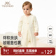 英氏（YEEHOO）新生嬰兒兒衣服春秋保暖舒絨棉秋冬連體衣小月齡寶寶秋季爬服 松島企鵝襟哈 80cm （建議9-18個(gè)月）