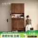 樸愫木作鞋柜玄關(guān)柜一體柜超薄實(shí)木洞石巖板柜子多功能收納柜家用 整柜丨現貨