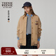 Teenie Weenie小熊秋季簡(jiǎn)約學(xué)院風(fēng)棒球服衛衣開(kāi)衫外套寬松時(shí)尚女裝 卡其色 S (160)