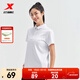 特步門(mén)店同款短袖女夏季新款綜訓寬松針織翻領(lǐng)POLO衫976228020146 珍珠白 XL