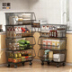 叩素廚房多功能落地置物架多層收納架零食玩具菜籃子碗碟蔬菜瀝水架子